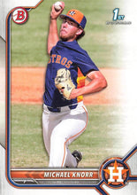 Load image into Gallery viewer, 2022 Bowman Draft Michael Knorr FBC 1st Bowman BD-120 Houston Astros