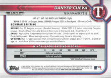 تحميل الصورة إلى عارض المعرض، 2022 Bowman Draft Danyer Cueva BD-148 Texas Rangers
