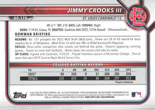 تحميل الصورة إلى عارض المعرض، 2022 Bowman Draft Jimmy Crooks III FBC 1st Bowman BD-178 St. Louis Cardinals