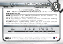 Load image into Gallery viewer, 2022 Bowman Draft Jonathan Cannon BD-180 Chicago White Sox