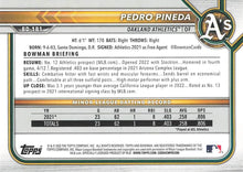 تحميل الصورة إلى عارض المعرض، 2022 Bowman Draft Pedro Pineda BD-181 Oakland Athletics