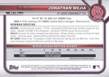 Load image into Gallery viewer, 2022 Bowman Draft Jonathan Mejia BD-186 St. Louis Cardinals