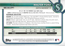تحميل الصورة إلى عارض المعرض، 2022 Bowman Draft Walter Ford FBC 1st Bowman BD-187 Seattle Mariners