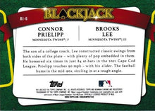 تحميل الصورة إلى عارض المعرض، 2022 Bowman Draft Blackjack Connor Prielipp / Brooks Lee BJ-6 Minnesota Twins