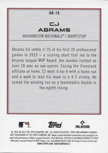 Load image into Gallery viewer, 2022 Bowman Platinum Renowned Rookies CJ Abrams RC #RR-19 Washington Nationals