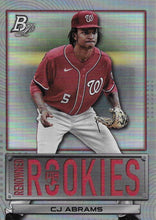 Load image into Gallery viewer, 2022 Bowman Platinum Renowned Rookies CJ Abrams RC #RR-19 Washington Nationals