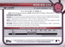 Load image into Gallery viewer, 2022 Bowman Chrome Refractor Won-Bin Cho BDC-65 St. Louis Cardinals