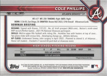 Load image into Gallery viewer, 2022 Bowman Chrome Refractor Cole Phillips BDC-90 Atlanta Braves