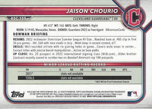 将图片加载到图库查看器,2022 Bowman Chrome Refractor Jaison Chourio BDC-189 Cleveland Guardians