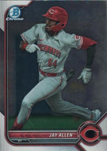 Load image into Gallery viewer, 2022 Bowman Chrome Refractor Jay Allen BDC-192 Cincinnati Reds