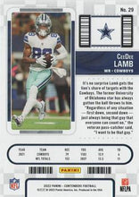 Load image into Gallery viewer, 2022 Panini Contenders Season Ticket CeeDee Lamb # 29 Dallas Cowboys
