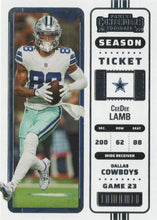 Load image into Gallery viewer, 2022 Panini Contenders Season Ticket CeeDee Lamb # 29 Dallas Cowboys