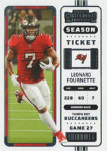 将图片加载到图库查看器,2022 Panini Contenders Season Ticket Leonard Fournette # 95 Tampa Bay Buccaneers