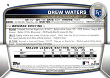 تحميل الصورة إلى عارض المعرض، 2023 Bowman Drew Waters RC #5 Kansas City Royals