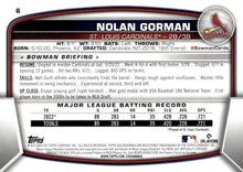 Load image into Gallery viewer, 2023 Bowman Nolan Gorman RC #6 St. Louis Cardinals