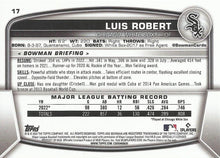 Load image into Gallery viewer, 2023 Bowman Luis Robert #17 Chicago White Sox