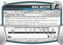 Load image into Gallery viewer, 2023 Bowman Max Meyer RC #36 Miami Marlins