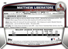Load image into Gallery viewer, 2023 Bowman Matthew Liberatore RC #48 St. Louis Cardinals