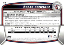 Load image into Gallery viewer, 2023 Bowman Oscar Gonzalez RC #62 Cleveland Guardians