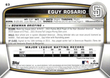 Load image into Gallery viewer, 2023 Bowman Eguy Rosario RC #63 San Diego Padres