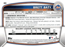 Load image into Gallery viewer, 2023 Bowman Brett Baty RC #80 New York Mets