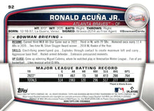 Load image into Gallery viewer, 2023 Bowman Ronald Acuna Jr. #92 Atlanta Braves