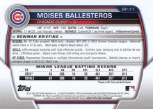 Load image into Gallery viewer, 2023 Bowman Prospects 1st Bowman Moises Ballesteros FBC BP-11 Chicago Cubs