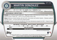 Load image into Gallery viewer, 2023 Bowman Prospects 1st Bowman Martin Gonzalez FBC BP-28 Seattle Mariners