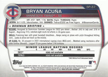 Load image into Gallery viewer, 2023 Bowman Prospects Bryan Acuna BP-37 Minnesota Twins