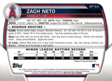 Load image into Gallery viewer, 2023 Bowman Prospects Zach Neto BP-64 Angels
