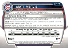 Load image into Gallery viewer, 2023 Bowman Prospects 1st Bowman Matt Mervis FBC BP-74 Chicago Cubs