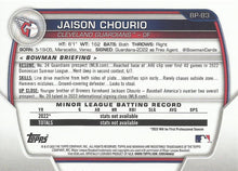 将图片加载到图库查看器,2023 Bowman Prospects 1st Bowman Jaison Chourio FBC BP-83 Cleveland Guardians