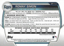 将图片加载到图库查看器,2023 Bowman Prospects 1st Bowman Ronny Simon FBC BP-112 Tampa Bay Rays