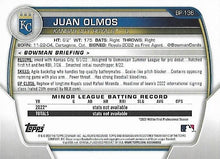 Load image into Gallery viewer, 2023 Bowman Prospects 1st Bowman Juan Olmos FBC BP-136 Kansas City Royals