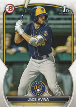 Load image into Gallery viewer, 2023 Bowman Prospects 1st Bowman Jace Avina FBC BP-150 Milwaukee Brewers