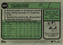 Load image into Gallery viewer, 2023 Topps Heritage Chrome Matthew Liberatore  #365 St. Louis Cardinals