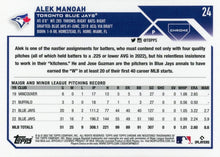 Load image into Gallery viewer, 2023 Topps Chrome Alek Manoah #24 Toronto Blue Jays
