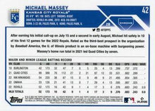 Load image into Gallery viewer, 2023 Topps Chrome Michael Massey RC #42 Kansas City Royals