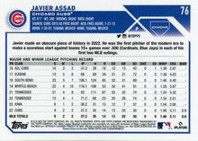 Load image into Gallery viewer, 2023 Topps Chrome Javier Assad RC #76 Chicago Cubs