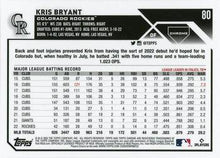 Load image into Gallery viewer, 2023 Topps Chrome Kris Bryant #80 Colorado Rockies