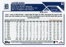 Load image into Gallery viewer, 2023 Topps Chrome Javier Baez #83 Detroit Tigers