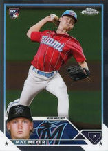 将图片加载到图库查看器,2023 Topps Chrome Max Meyer RC #104 Miami Marlins
