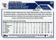 将图片加载到图库查看器,2023 Topps Chrome Steven Kwan #107 Cleveland Guardians