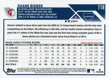 将图片加载到图库查看器,2023 Topps Chrome Shane Bieber #118 Cleveland Guardians