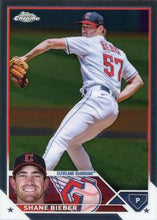 将图片加载到图库查看器,2023 Topps Chrome Shane Bieber #118 Cleveland Guardians