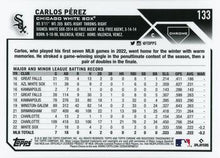 Load image into Gallery viewer, 2023 Topps Chrome Carlos Perez RC #133 Chicago White Sox
