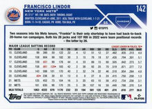 تحميل الصورة إلى عارض المعرض، 2023 Topps Chrome Francisco Lindor #142 New York Mets