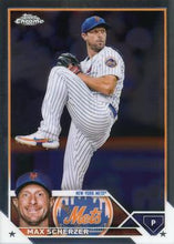 تحميل الصورة إلى عارض المعرض، 2023 Topps Chrome Max Scherzer #148 نيويورك ميتس