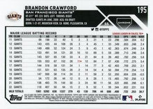 تحميل الصورة إلى عارض المعرض، 2023 Topps Chrome Brandon Crawford #195 San Francisco Giants