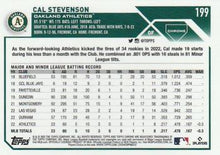 Load image into Gallery viewer, 2023 Topps Chrome Cal Stevenson RC #199 Oakland Athletics